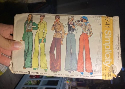 1972 Vintage SIMPLICITY5731 Misses' Top Unlined Cardigan Jacket Skirt Pants SZ10