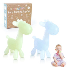 Baby Teething Toys for Babies 0-6 6-12 Months,Bpa Free Silicone Giraffe Teethers