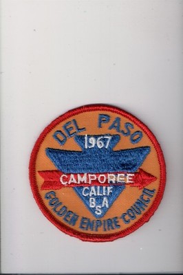 1967 Golden Empire Council Del Paso Camporee patch (No Loop)
