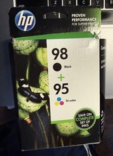GENUINE COMBO HP 98 BLACK 95 COLOR INKS CB327FN FACTORY SEALED BOX Expired