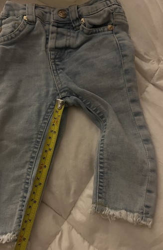 7 FOR ALL MANKIND light Wash Jeans Raw Hem BABY 12 month - Picture 11 of 11
