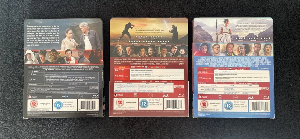 Star Wars - Episode's 7, 8 & 9 - 3d/2d Blu ray steelbooks - Image 2 of 4
