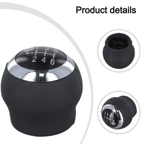 6 Speed Gear Shift Knob 6-Speed Shift Knob Easy Installation Glossy Black Finish - Picture 3 of 12