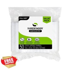 Surebonder 4" Hot Glue Sticks Clear, 50 Pack, All Purpose DT-50 0.40 per gallon