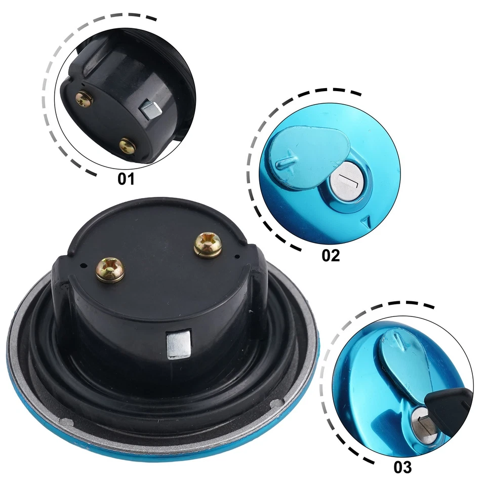 Most Motorcycles Fuel Tank Cap Fuel Tank Cap Aluminum Alloy Cap Cover Front - Image 2 of 4