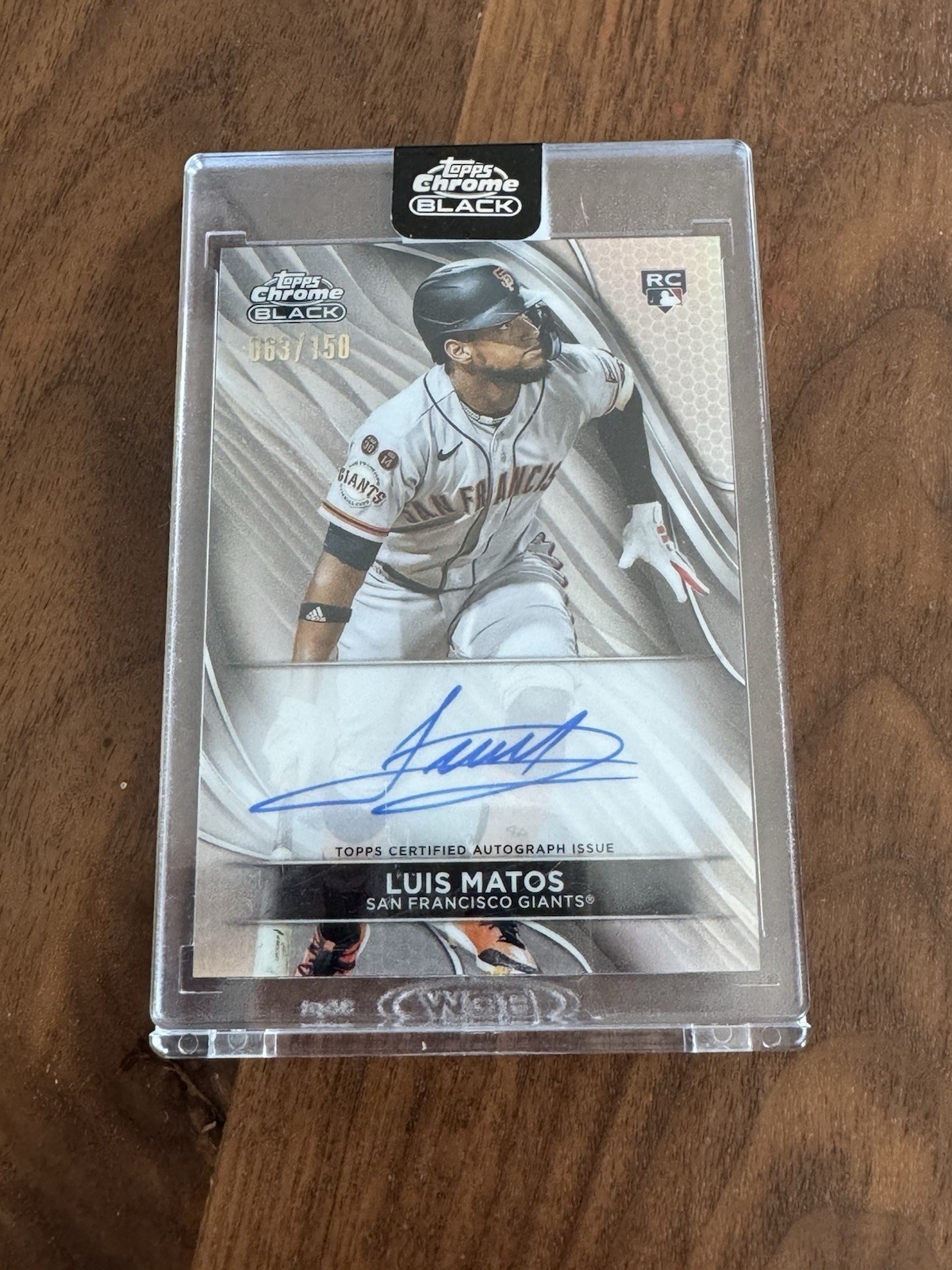 LUIS MATOS 2024 Topps Chrome Black REFRACTOR ~ Giants Encased ROOKIE AUTO /150