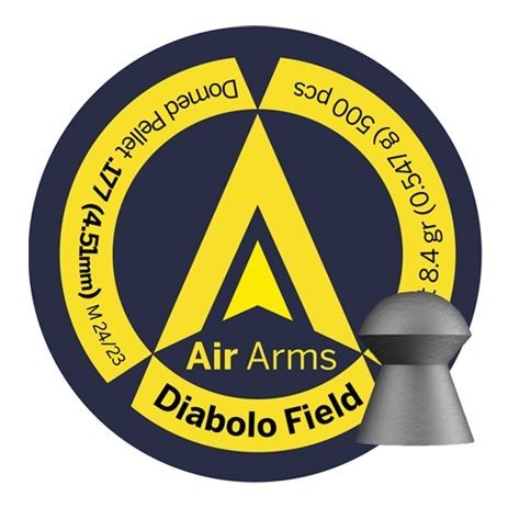 Air Arms Diabolo Field .25 6.35mm 16gr Airgun Pellets Tin of 350