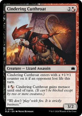 Cindering Cutthroat BLB 208 MTG Bloomburrow Common Normal EN NM