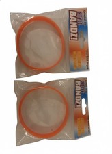 2 Orange Silicone Bandz Bracelets Official NEW