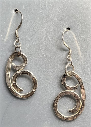 Handmade Sterling Silver Hammered Earrings