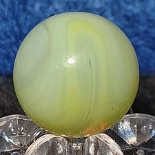 Vintage Alley Agate Pennsboro "Lemon Drop" Swirl Marble. .59" Mint. Htf Example