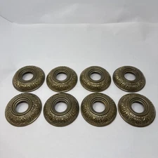 Antique Vintage Pressed Brass SOCKET BOBECHE ROSETTE Chandelier Lamp Light Parts