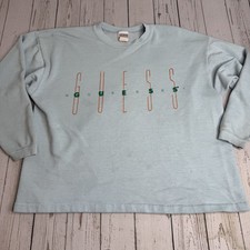 Vintage 90s Guess Jeans Crewneck Sweatshirt Womens One Size Fits All Made In USA