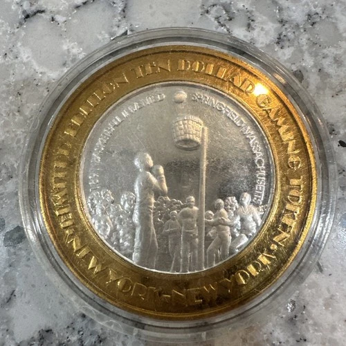 New York NY Las Vegas Silver Strike - 0.6 Troy Oz .999 Silver Bullion Basketball