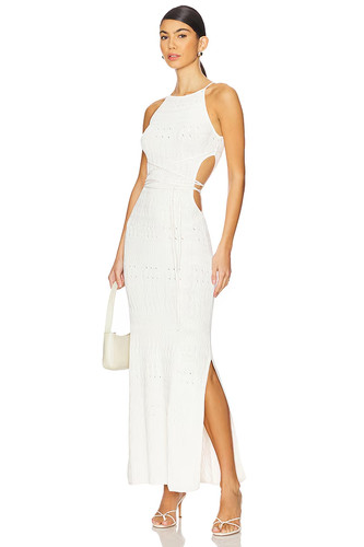 DEVON WINDSOR Monroe Dress ivory side cutouts size S NWT $340msrp