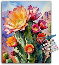 Offito Paint by Numbers Kit for Adults- Cactus Adult 16x20 Inch, 1P06 