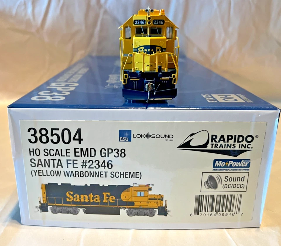 Rapido Trains HO Scale Santa Fe GP38 DCC & Sound - Image 3 of 4
