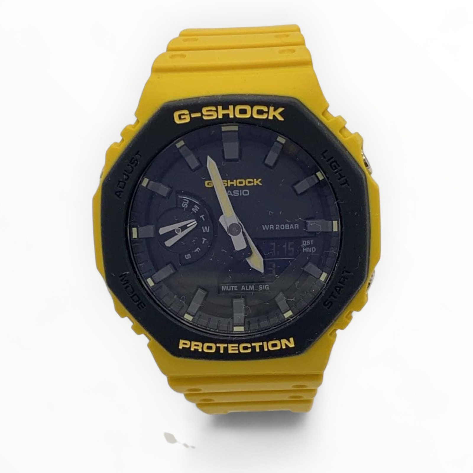 CASIO Ana-Digi Quartz Watch for Men - Black & Yellow - 1.57