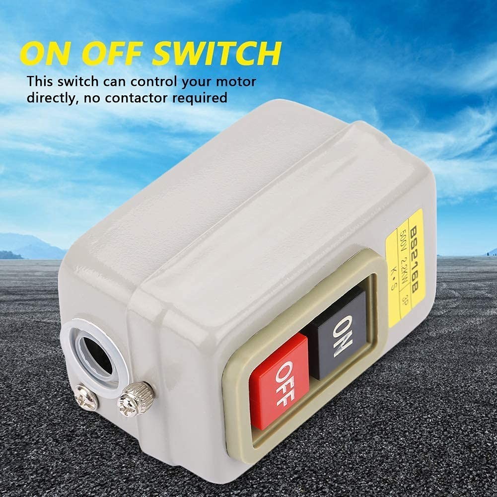 110/220/380V Push Button Switch – On/Off Start/Stop for Electric Tools