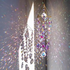 21.5inch Crystal Prisms Window Hanging Suncatcher Rainbow Maker Crystal Sun