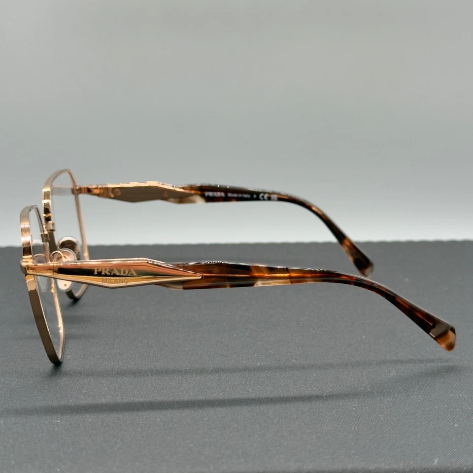 Prada Womens Eyeglasses Frames PR56Z 55 18 140 Rose Gold Tortoise - Image 4 of 4