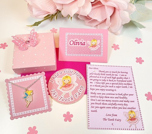 Personalised Tooth Fairy Letter, Necklace, Gift Box, First Tooth, Tooth Fairy - Picture 4 of 4