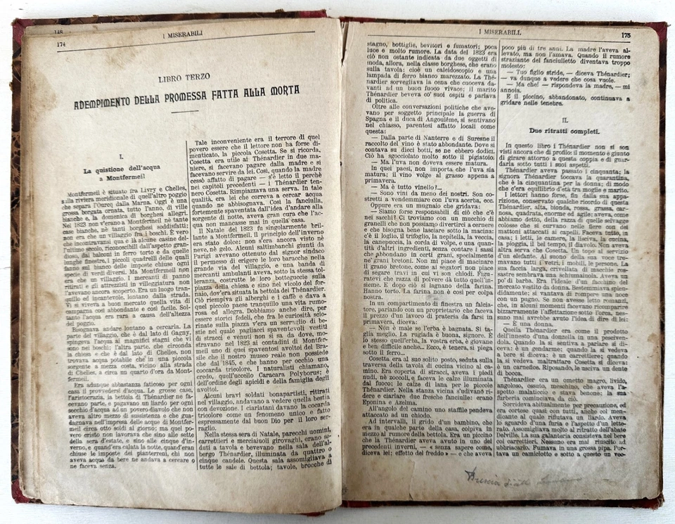 "I MISERABILI"  COSETTA  PARTE SECONDA 1862 VICTOR HUGO - Immagine 3 di 4