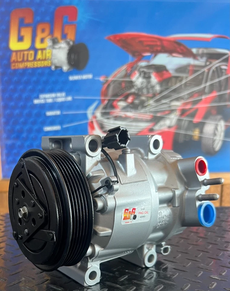 COMPRESOR AIRE ACONDICIONADO AJUSTE INFINITI FX45 03-08, M45 03-04, Q45 03-06, 67643 Foto 2 de 4