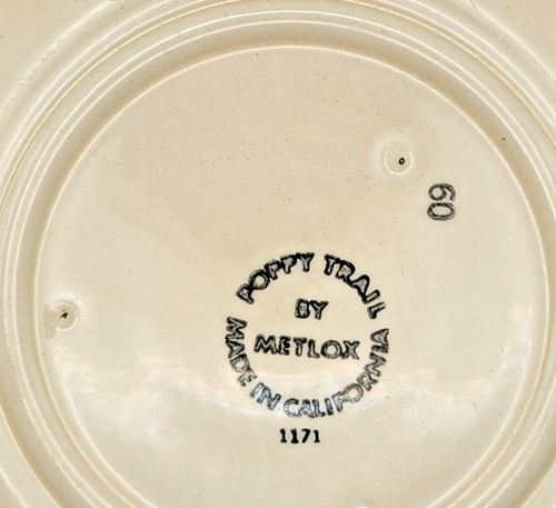 Auslaufmodell Metlox Poppytrail roter Hahn Gemüseschale & Deckel 8,5" - Bild 4 von 12
