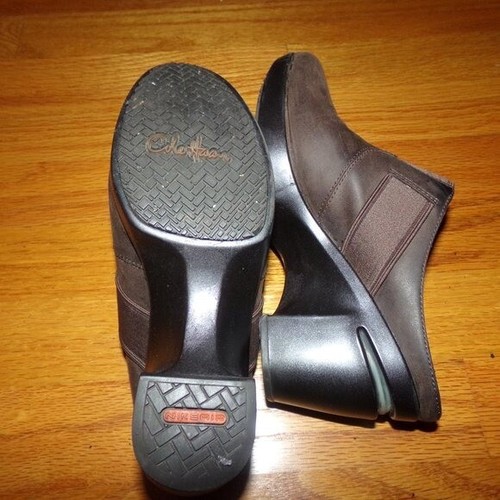 Cole Haan brown leather heeled comfort clogs size 6 Excellent Unworn condition - Picture 6 of 7