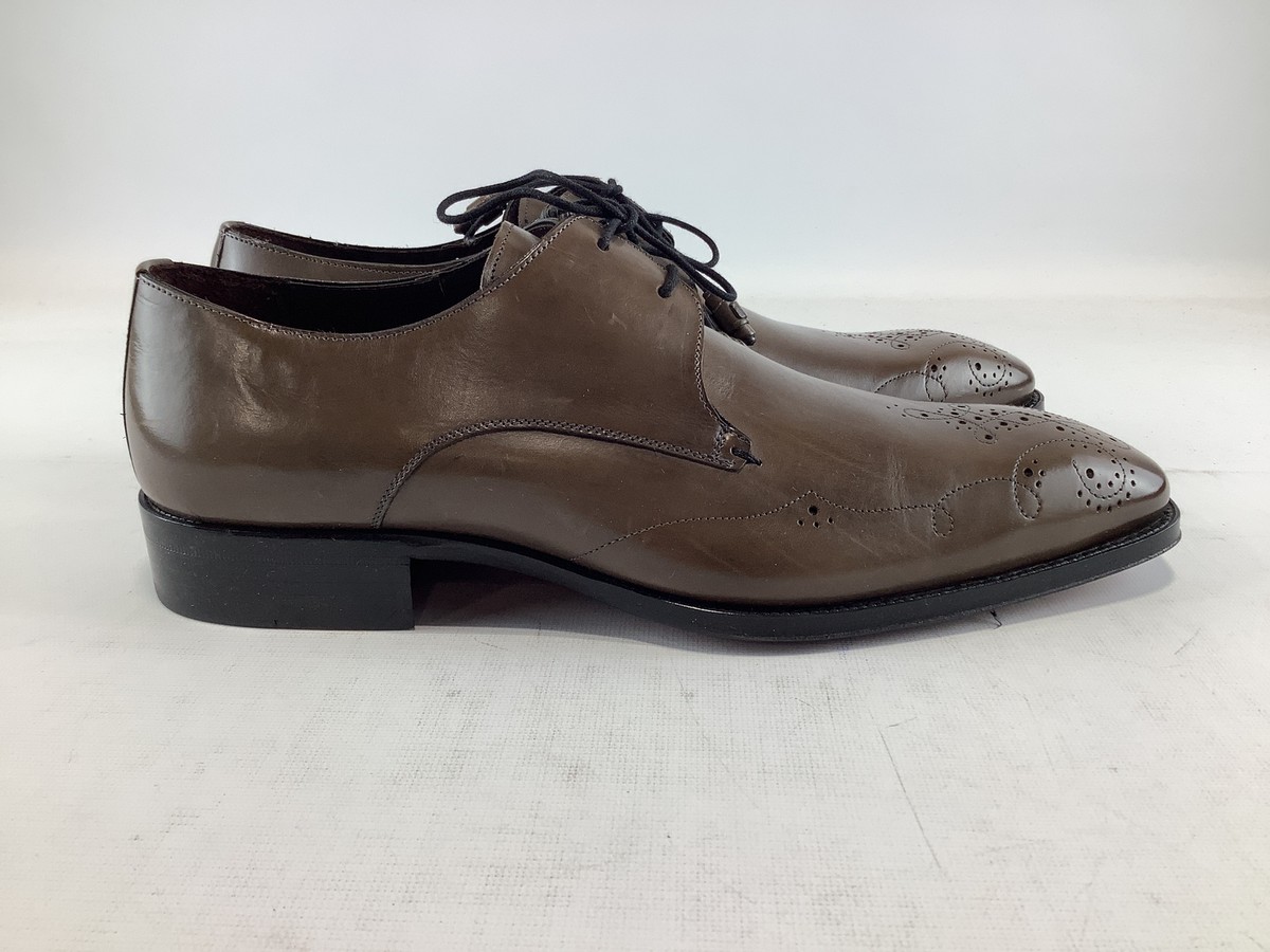 Mens Mezlan Harper Brown Gray Brogue Derby Dress Shoes 10M  display picture 1