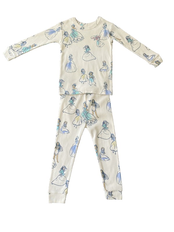 NWT - Disney Princess Baby Gap Girl Pajamas 2 Years-Snow White, Ariel, Jasmine