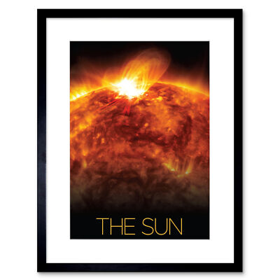 NASA Unser Sonnensystem Die Sonne Sonneneruption Observatorium Bild gerahmtes Wandbild 9 x 7 Zoll