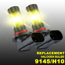 9145 H10 Car LED Fog Light High Power Bulbs Lamps Amber Yellow Replace 4500K