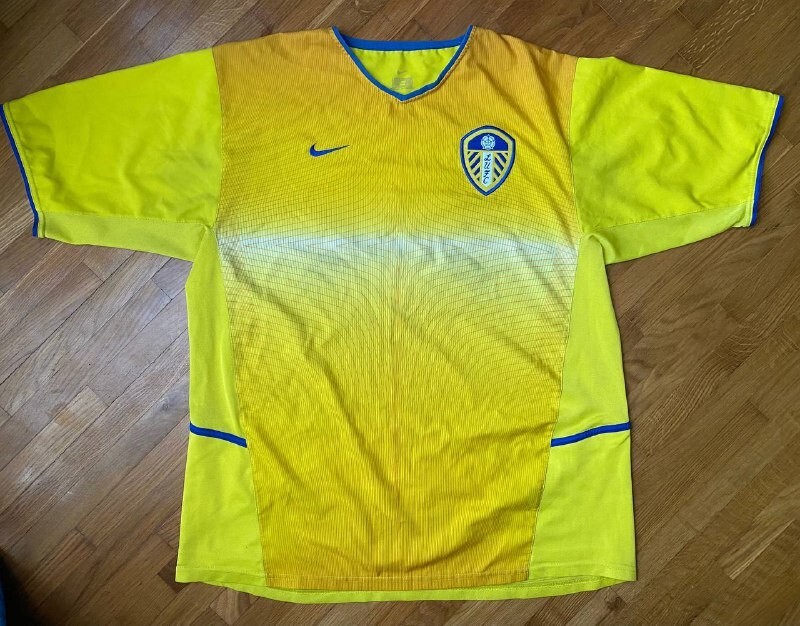 Vintage Nike FC Leeds United 2002/2003 Away Soccer Jersey Size XL