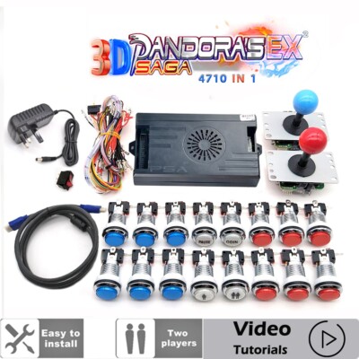 Arcade Machine kit 2 Player Pandora Saga Box 4710 DIY Kit Home Cabinet kit
