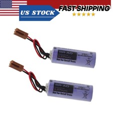2PCS BR-AG 3V 1800mAh PLC CNC Battery Non-rechargeable Battery with Brown Plug