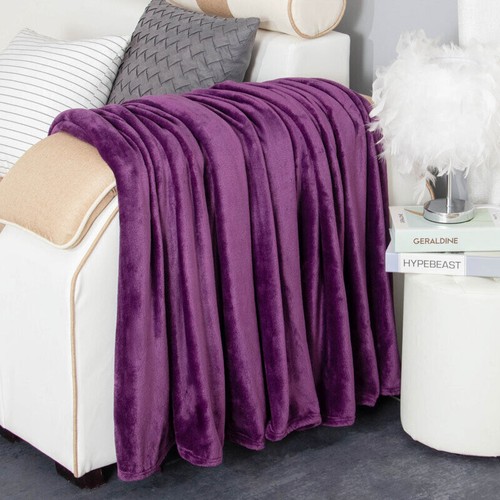 Faux Fur Fleece Throw Soft Warm Mink Large Sofa Bed Blanket Double Sizes King - Picture 21 of 21