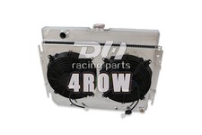 4row Aluminum Radiatorshroudfan Fit 1963-68 Chevy Impala 64-67 Chevy El Camino