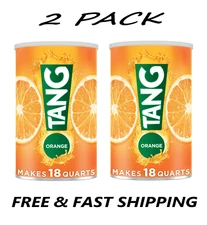 (2 PACK) Tang Jumbo Orange Drink Mix with Vitamin C, 58.9 oz Canister.