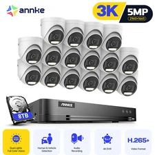 ANNKE 4K 16CH DVR 5MP Audio Security Camera System Color Night Vision H.265+ AI