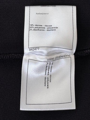 CHANEL 20S BLACK CRYSTAL CC LOGO MINI DRESS 34 - Picture 18 of 20