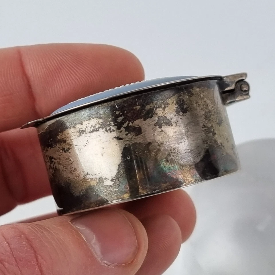 Caja baratija de plata bicentenario de la independencia americana camafeo retrato de madera de cuña Foto 3 de 4