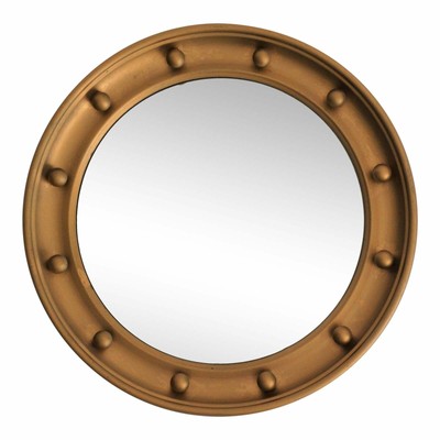 Antique English Convex Round Bullseye Mirror Gilt Circa 1930 S Ebay