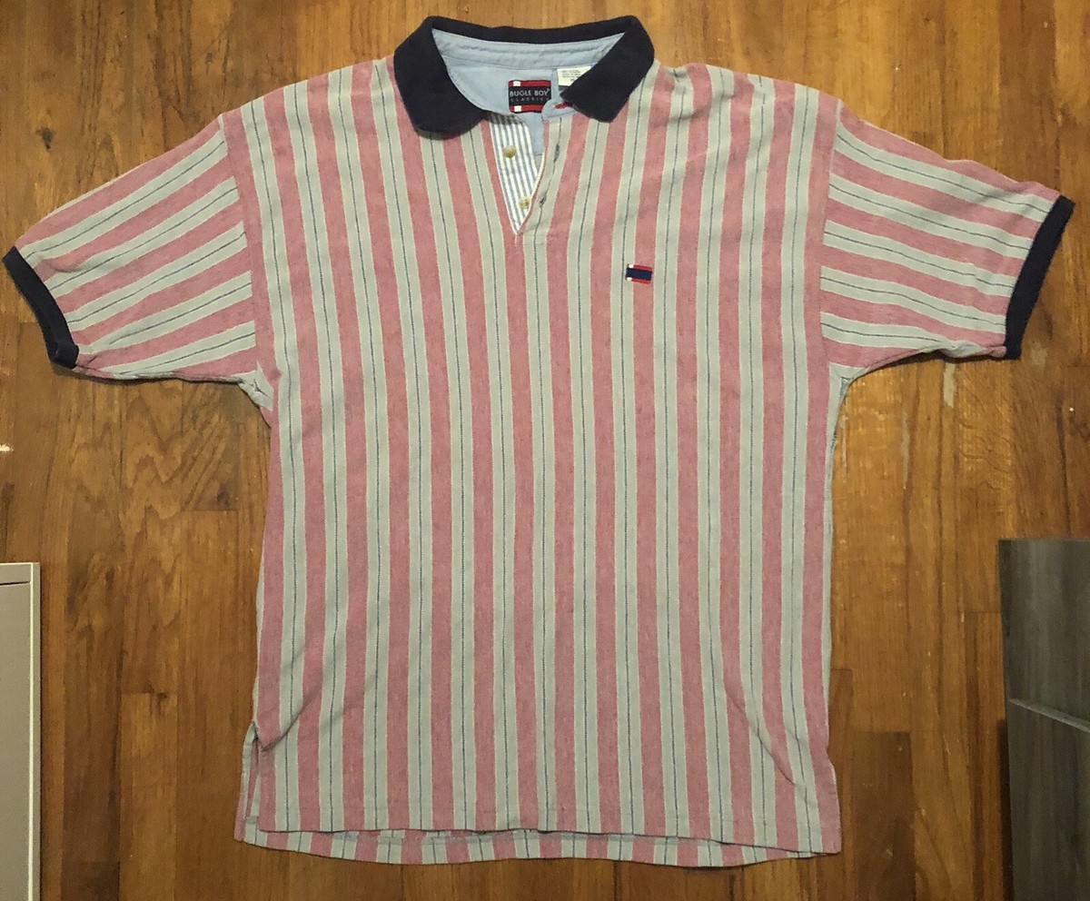 ®️　　　　　　　　　　　　　　【Vintage90's】【英国製】PRL 90s Vtg Bugle Boy Classics Short Sleeve Polo Shirt Mens XL