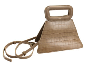 Sac à Main Plat MAJE En Cuir Beige - Style Bandoulière, Occasion