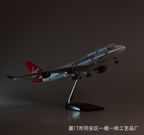 1/150 Virgin Atlantic Airways B747-400 Passanger Plane Model w/ LED Light Model - Picture 3 of 12