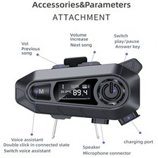 Premium Quality Adaptable Noise-reducing Bluetooth Helmet Headset for Motorcycle