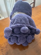 N. 2 MORBIDISSIMI PLAID CM. 130 X 170 COLORE BLU/VIOLA CON PON PON FINALI