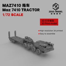 3D Printed 1/72 Russian MAZ-7410 tank trailer Unpainted Resin Model kit